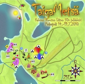 TaigaMetsä area map for visitors