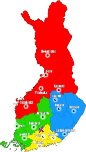 Map of TaigaMetsä Tribes in Finland